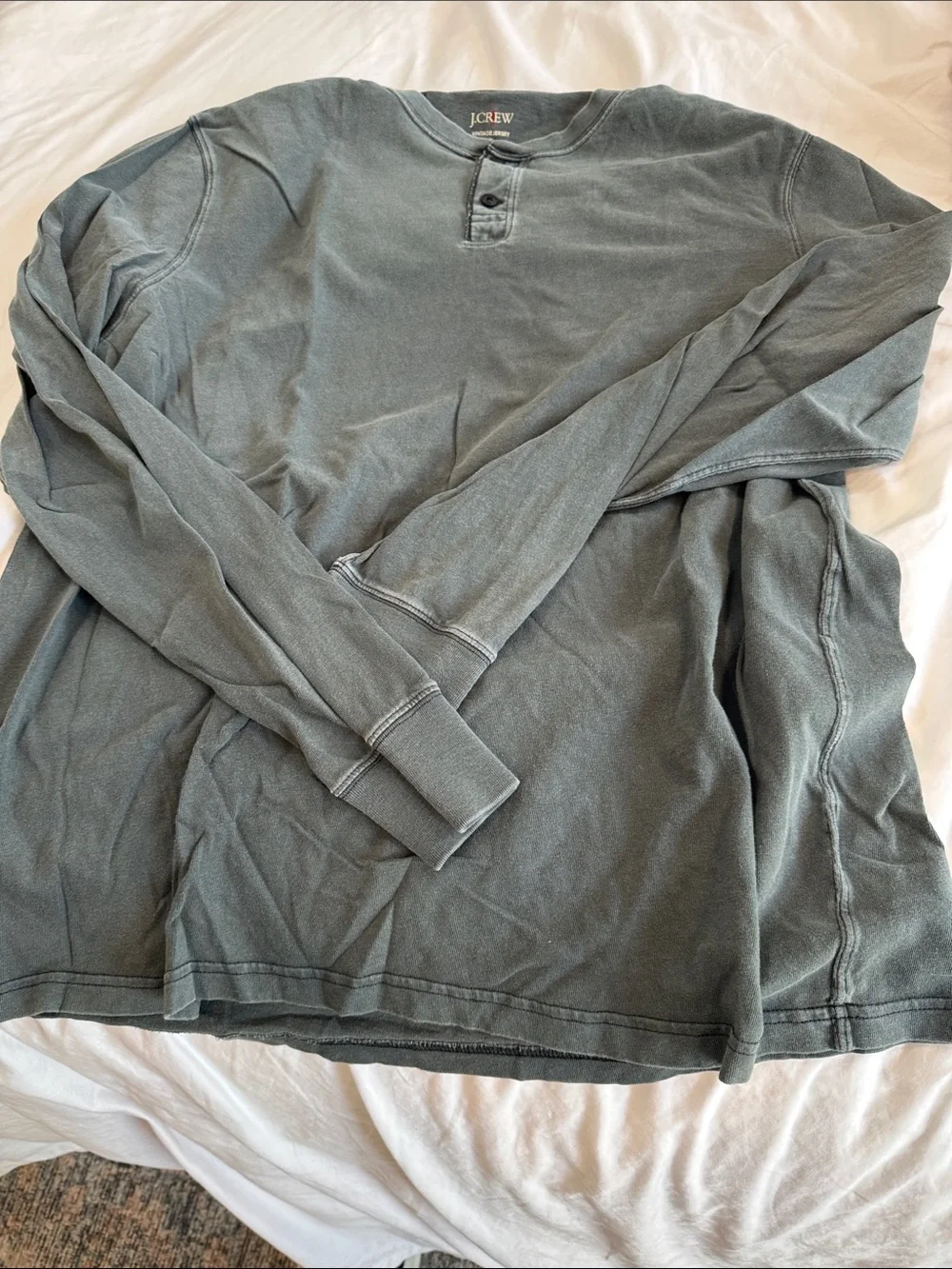 J. Crew Men’s Olive Green Long-Sleeve Henley